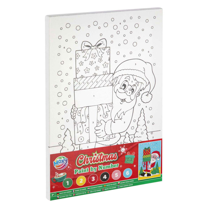 Load image into Gallery viewer, Creative craft group canvas schilderen op nummer kerstmis - incl 6 kleuren verf en penseel

