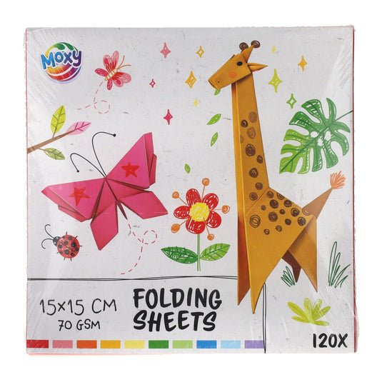 Creative craft group vouwblaadjes 15x15cm, 120 vellen 10 kleuren