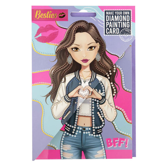 Creative craft group diamond painting kaart en envelope 18x12,5cm