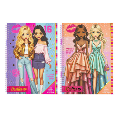 Creative craft group besties fashion ontwerpboek a4 met accessoires