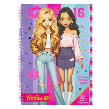 Creative craft group besties fashion ontwerpboek a4 met accessoires