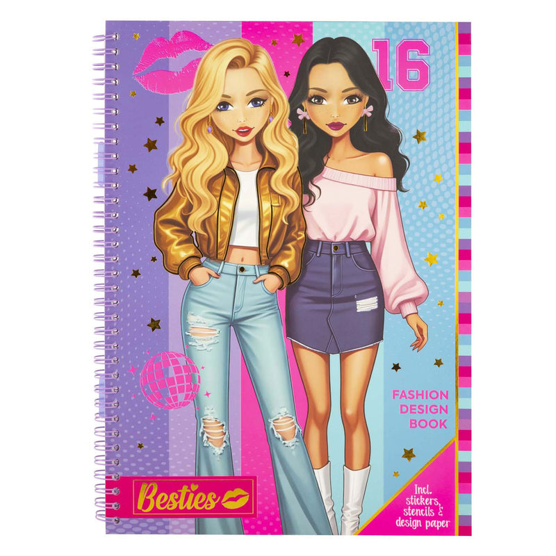 Load image into Gallery viewer, Creative craft group besties fashion ontwerpboek a4 met accessoires

