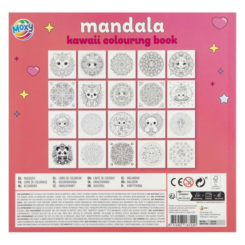 Load image into Gallery viewer, Creative craft group moxy kleurboek mandala kawaii 20p
