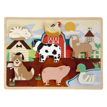 Creative craft group houten 3d puzzel boerderij - 7st.