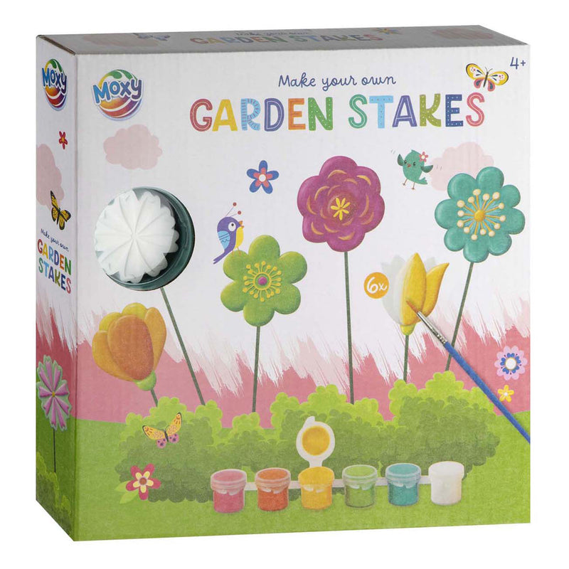 Cargue la imagen en el visor de la galería, Creative craft group maak-je-eigen tuinprikkers incl. 6 verfkleuren 1 kwast
