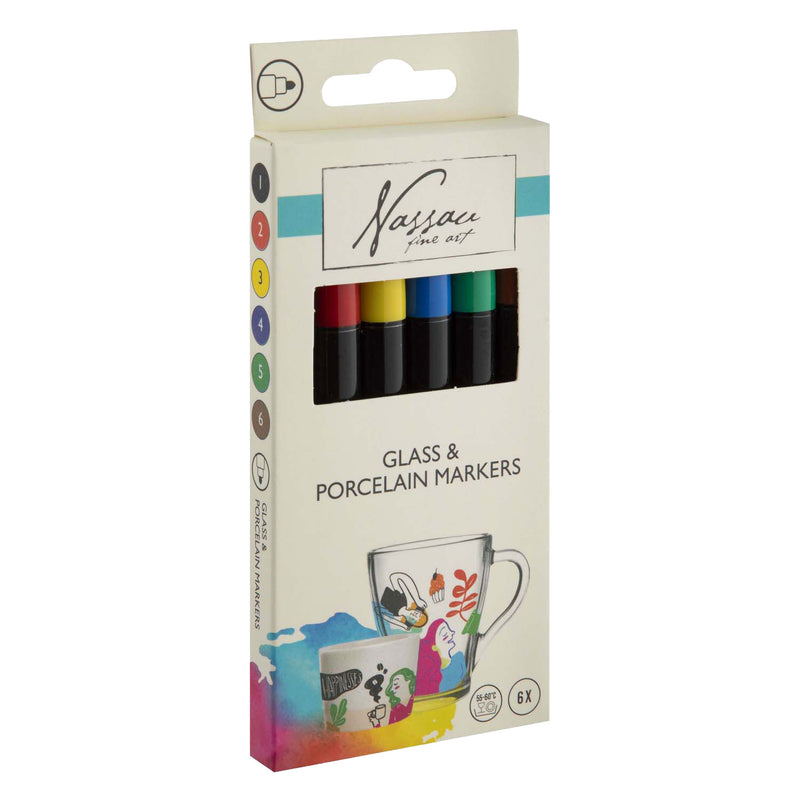 Laden Sie das Bild in Galerie -Viewer, Creative craft group nassau glas- porseleinmarkers - 6st.
