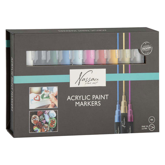 Creative craft group nassau acryl markerset - 10st.