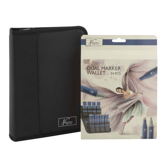 Nassau fine art nassau markeretui met 24 ronde dual markers