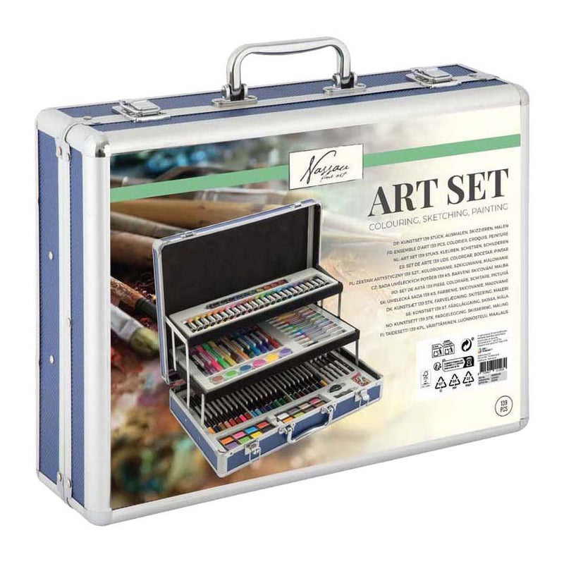 Laden Sie das Bild in Galerie -Viewer, Creative craft group nassau tekenkoffer met 3 verdiepingen - 140dlg.

