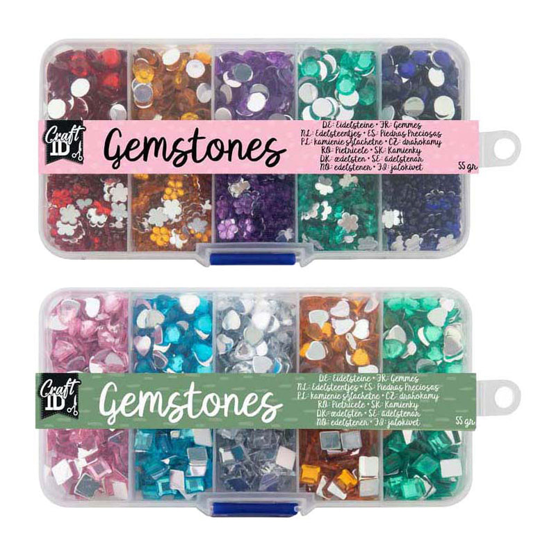 Load image into Gallery viewer, Creative craft group decoratiestenen in opbergbox - 10 kleuren
