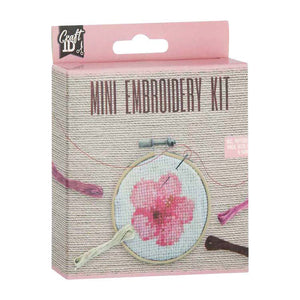Creative craft group mini borduurset bloem - incl. naald en draad
