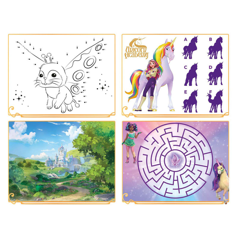 Afbeelding laden in galerijviewer, Totum unicorn academy super sticker set xl - 8 vellen incl. luxe metallic en laser stickers 38 x 36 cm | speelgoed meisjes vanaf 3 jaar
