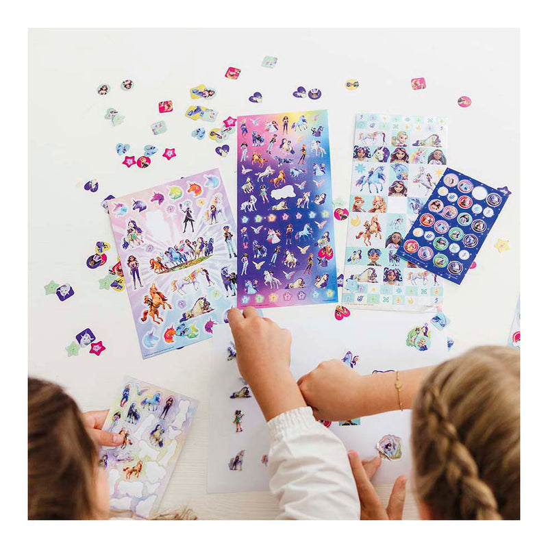 Afbeelding laden in galerijviewer, Totum unicorn academy super sticker set xl - 8 vellen incl. luxe metallic en laser stickers 38 x 36 cm | speelgoed meisjes vanaf 3 jaar
