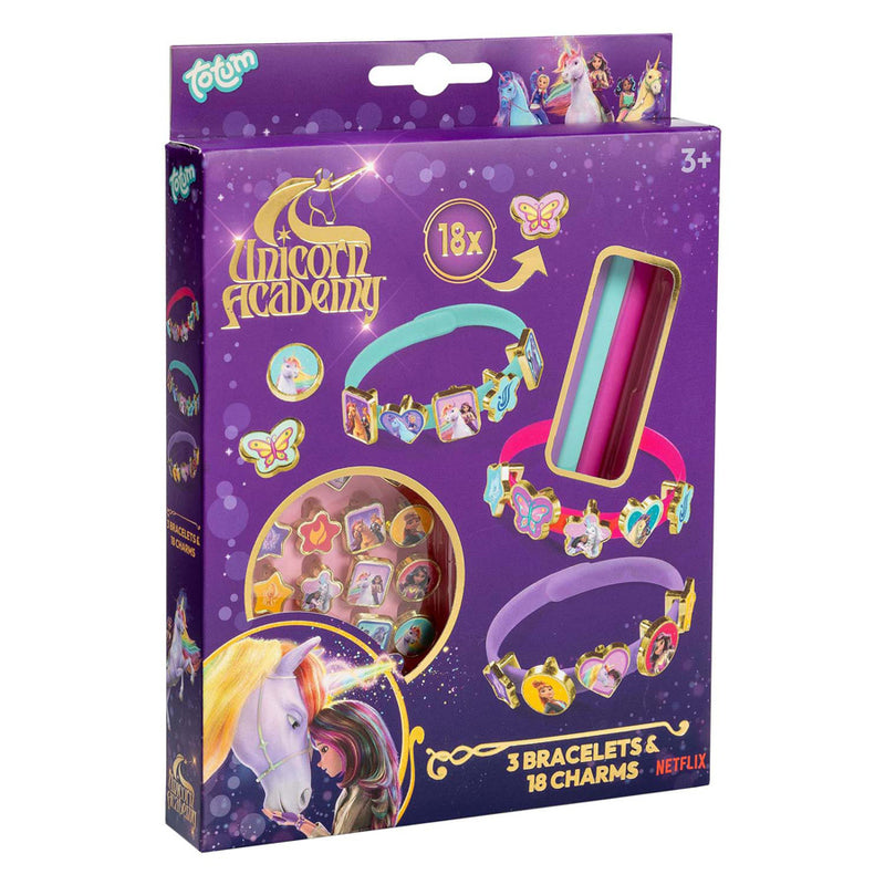 Load image into Gallery viewer, Creative craft group totum unicorn academy 3 armbanden 18 bedels
