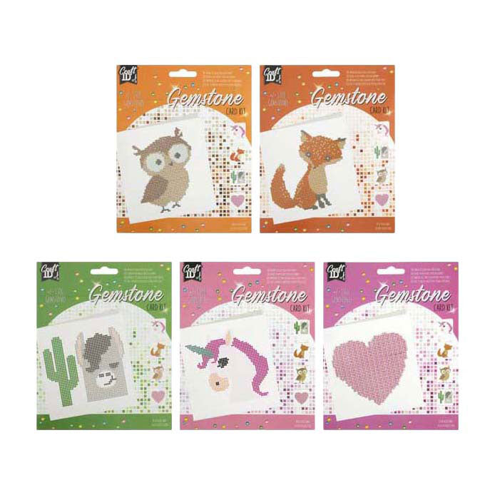 Load image into Gallery viewer, Creative craft group gemstone card kit dieren
