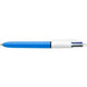 Balpen bic 4-kleuren medium 0,4 mm zwart, rood, groen, blauw