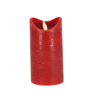 Daily home led kaars 7,5x15 cm rood | 4 stuks