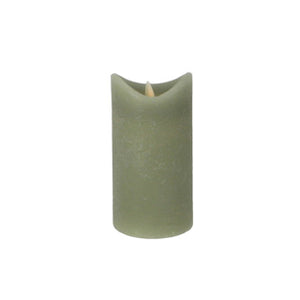 Daily home led kaars 7,5x15 cm groen | 4 stuks