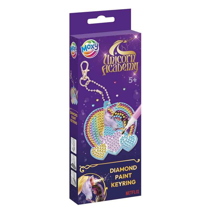 Load image into Gallery viewer, Moxy unicorn academy diamond painting sleutelhanger - 20,5x7,5 cm
