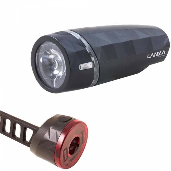 Load image into Gallery viewer, Verlichtingsset Spanninga Lanza + Dot Rear Batterij
