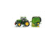 Siku 1665, john deere tractor met balenpers inclusief 2 hooibalen, metaal kunststof, groen, beweegbare onderdelen