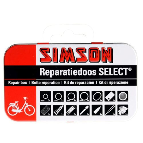 Load image into Gallery viewer, reparatiedoos Select 12,5 cm aluminium rood wit 23-delig
