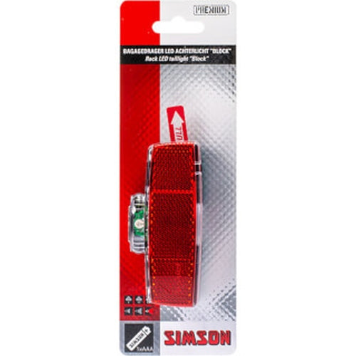 Load image into Gallery viewer, achterlicht Block led batterij bagagedrager rood

