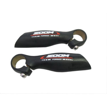 Zoom Handvat bar-end - Anatomische vorm - 1 set (2 bar ends) - 22,2 mm doorsnede - Aluminium - 138 gr paar - Zwart