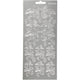 Stickers, ooievaar met baby, vel 10x23 cm, zilver, 1 vel