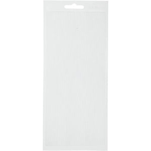 Stickers, randen, vel 10x23 cm, wit, 1 vel