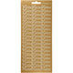 Stickers, kiitos, vel 10x23 cm, goud, 1 vel