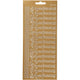 Stickers, hyvaa pääsiäistä, vel 10x23 cm, goud, 1 vel