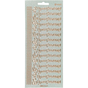 Stickers, hyvaa pääsiäistä, vel 10x23 cm, goud, 1 vel