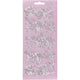 Stickers, rozen, vel 10x23 cm, zilver, 1 vel