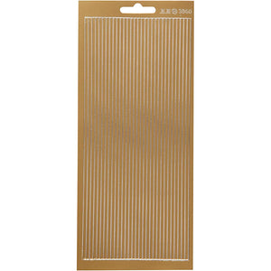 Stickers, randen, vel 10x23 cm, goud, 1 vel