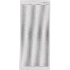 Stickers, randen, vel 10x23 cm, zilver, 1 vel
