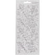 Stickers, bladeren, vel 10x23 cm, zilver, 1 vel