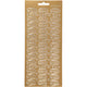 Stickers, hoed, vel 10x23 cm, goud, 1 vel