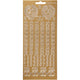 Stickers, jubileum, vel 10x23 cm, goud, 1 vel