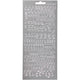 Stickers, alfabet, vel 10x23 cm, zilver, 1 vel