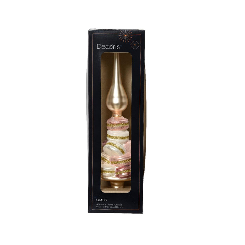Afbeelding laden in galerijviewer, Decoris piek met macarons glas ã˜8xh29,5cm
