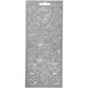 Stickers, sport, vel 10x23 cm, zilver, 1 vel