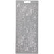 Stickers, bladeren, vel 10x23 cm, zilver, 1 vel