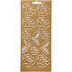 Stickers, rozen, vel 10x23 cm, goud, 1 vel