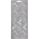 Stickers, rozen, vel 10x23 cm, zilver, 1 vel