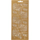 Stickers, rozen, vel 10x23 cm, goud, 1 vel