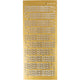 Stickers, indbydelse, vel 10x23 cm, goud, 1 vel