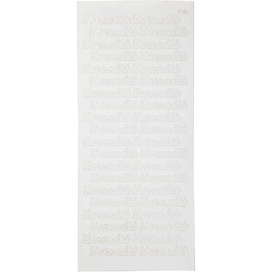 Stickers, barnedåb, vel 10x23 cm, wit, 1 vel
