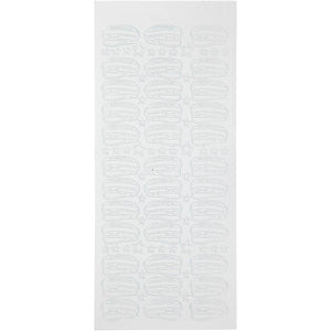 Stickers, student's cap, vel 10x23 cm, wit, 1 vel