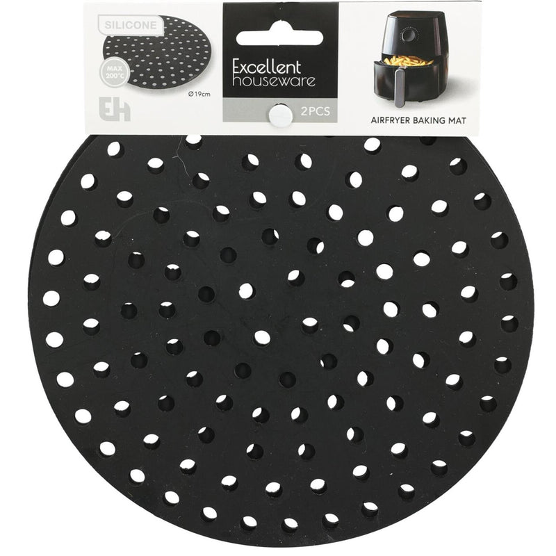 Afbeelding laden in galerijviewer, Excellent houseware airfryer mat siliconen ã˜19,4cm zwart
